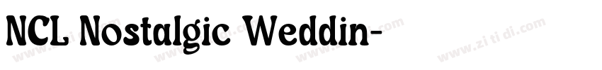 NCL Nostalgic Weddin字体转换